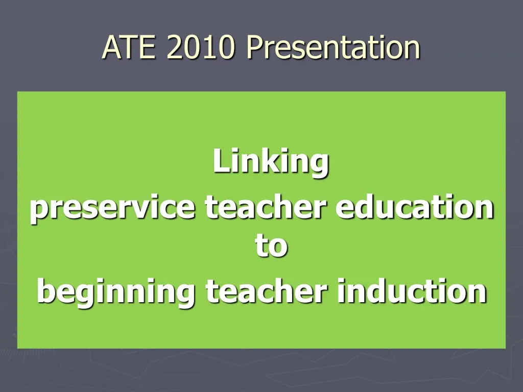 ate 2010 presentation