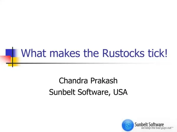 What makes the Rustocks tick