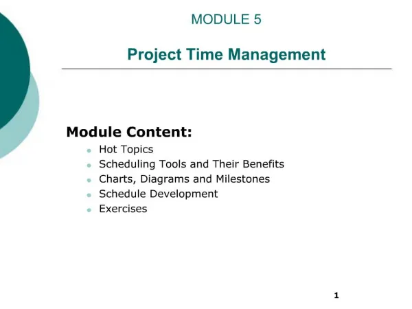 MODULE 5 Project Time Management