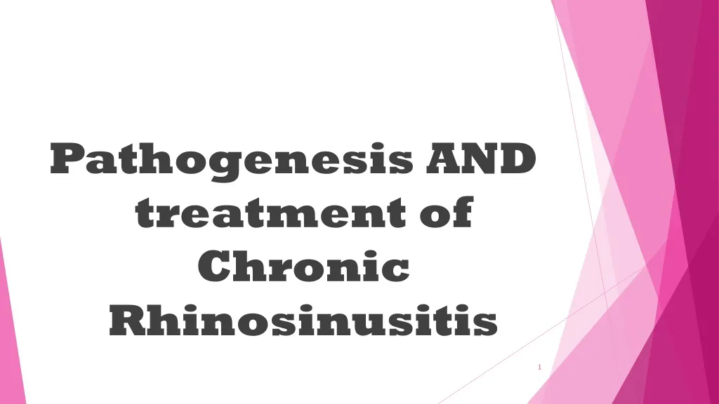 pathogenesis and treatment of chronic