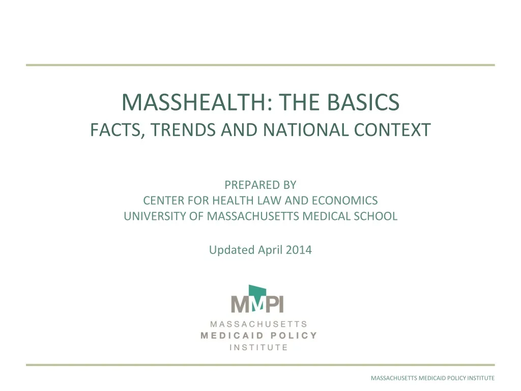 masshealth the basics facts trends and national