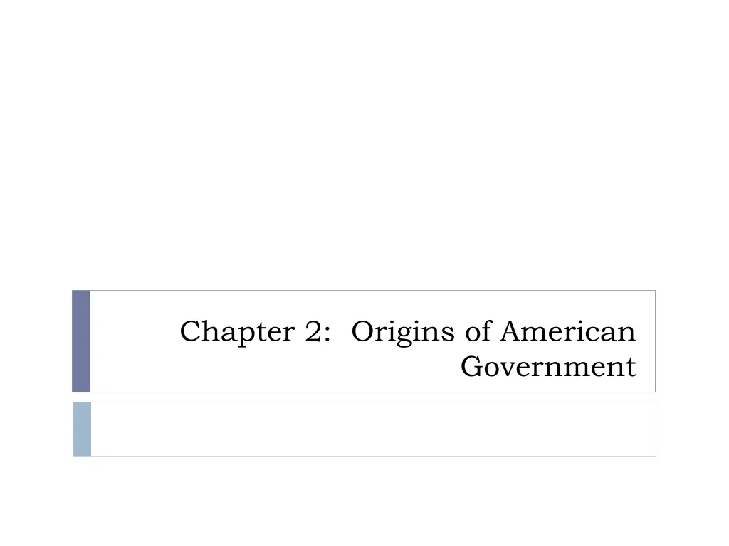 chapter 2 origins of american government