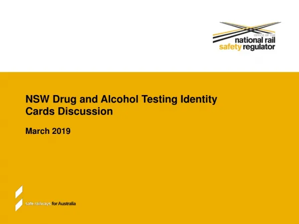 NSW Drug and Alcohol Testing Identity Cards Discussion
