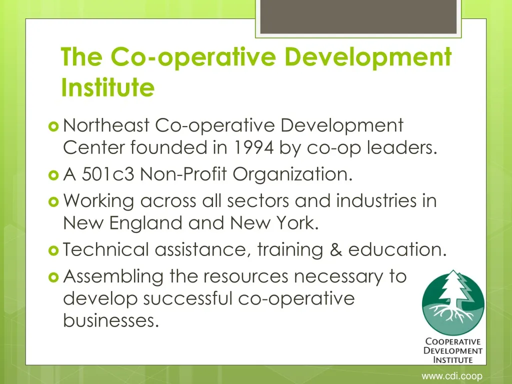 the co operative development institute