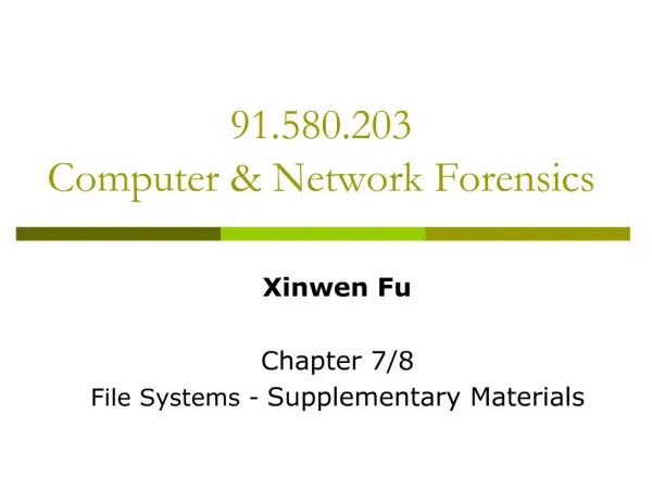 91.580.203 Computer Network Forensics