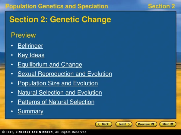 Section 2: Genetic Change