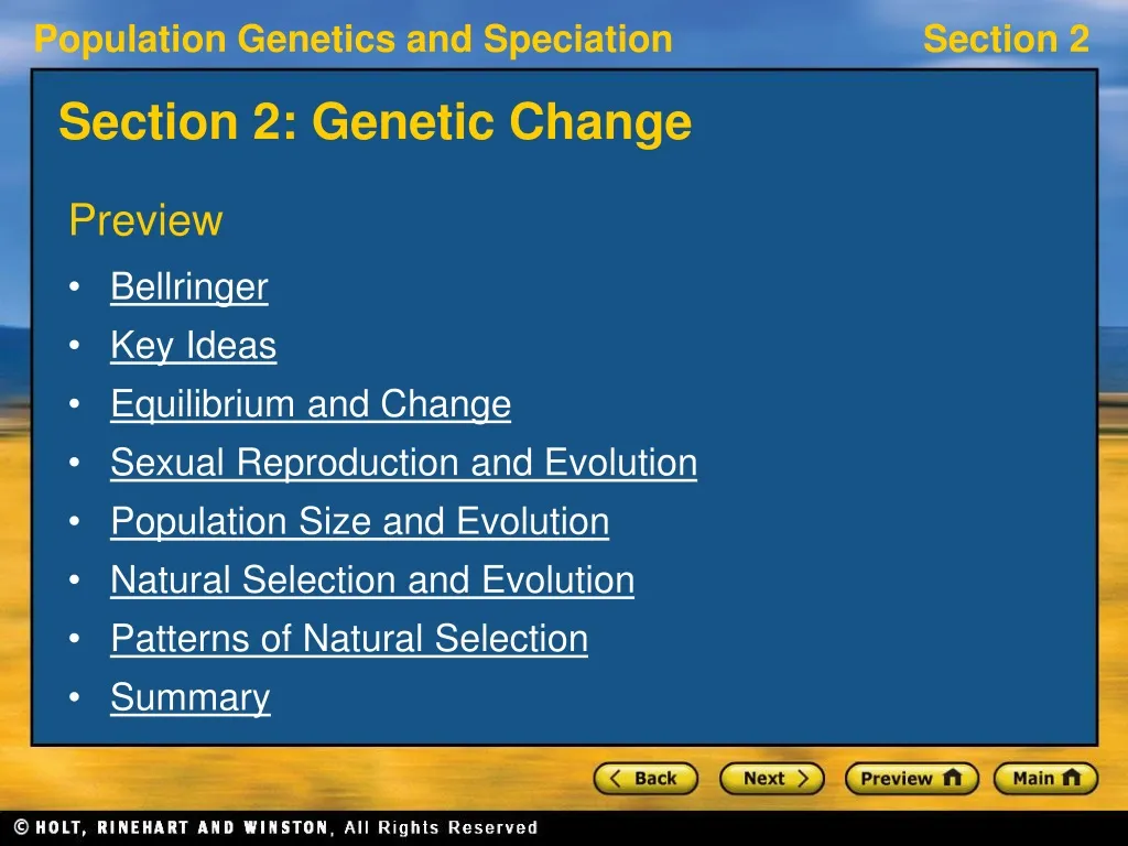 section 2 genetic change