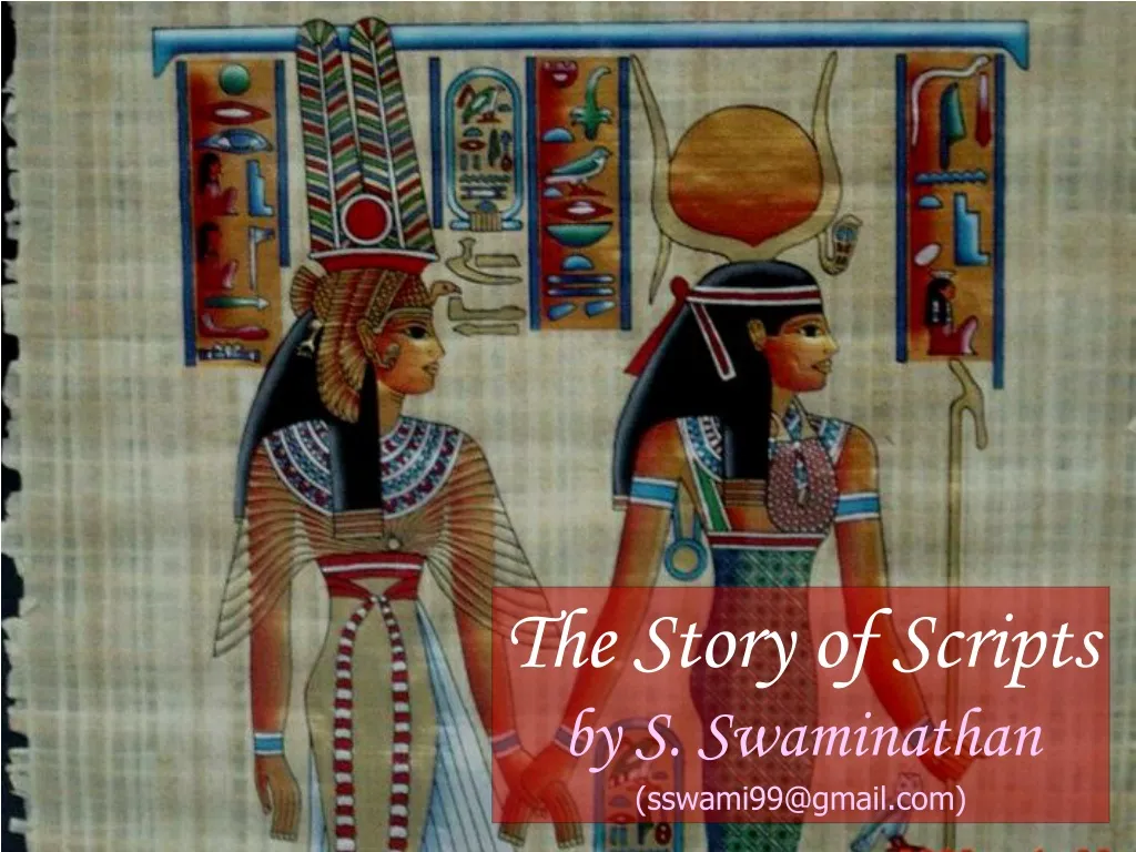 the story of scripts by s swaminathan