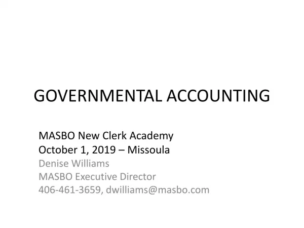 GOVERNMENTAL ACCOUNTING