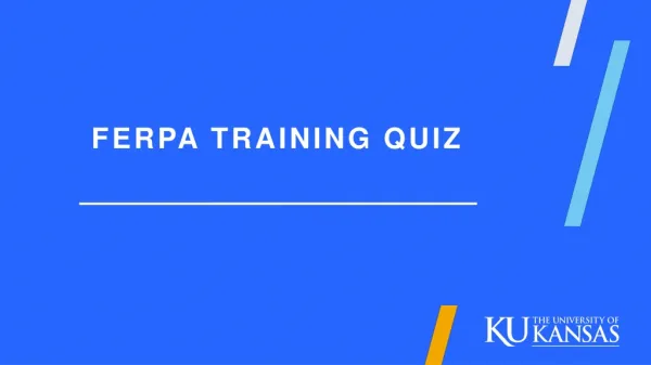 FERPA Training Quiz