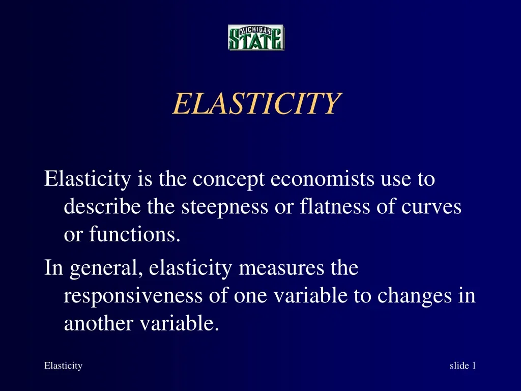 elasticity