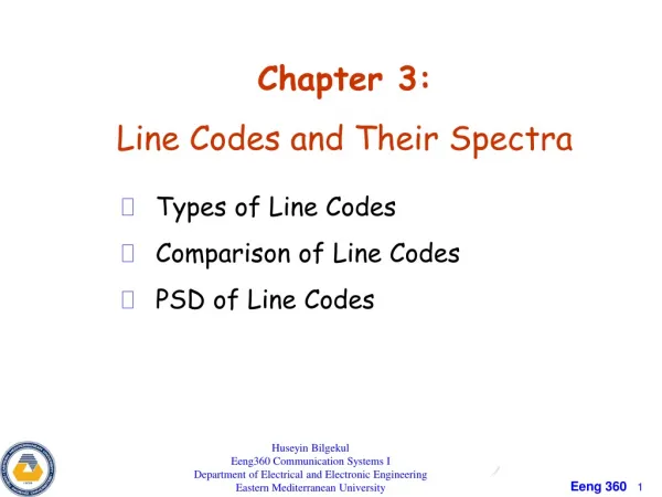 Chapter 3: Line Codes and Their Spectra