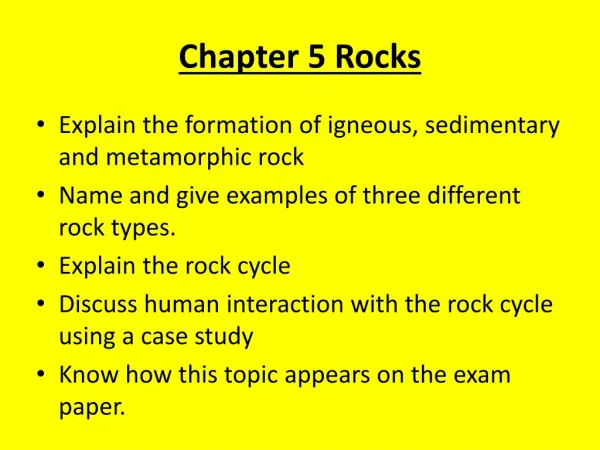 Chapter 5 Rocks