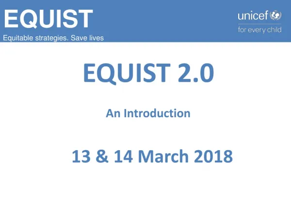 EQUIST Equitable strategies. Save lives