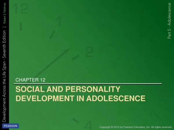 SOCIAL AND PERSONALITY DEVELOPMENT IN ADOLESCENCE