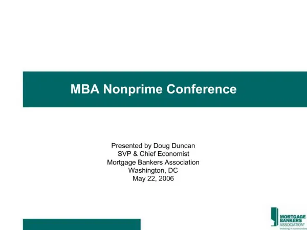 MBA Nonprime Conference