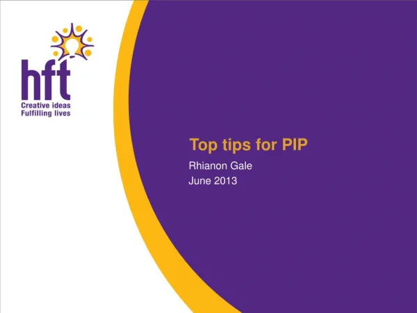 Top tips for PIP