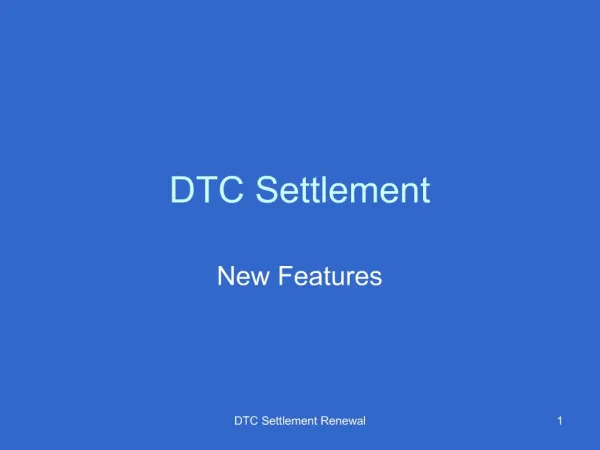 DTC Settlement