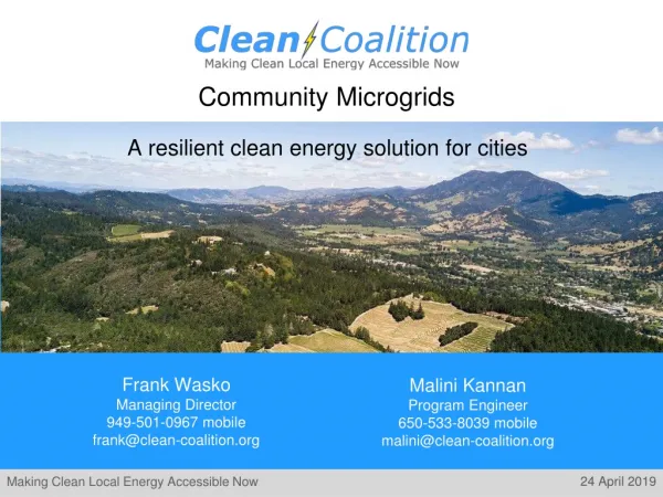 A resilient clean energy solution for cities