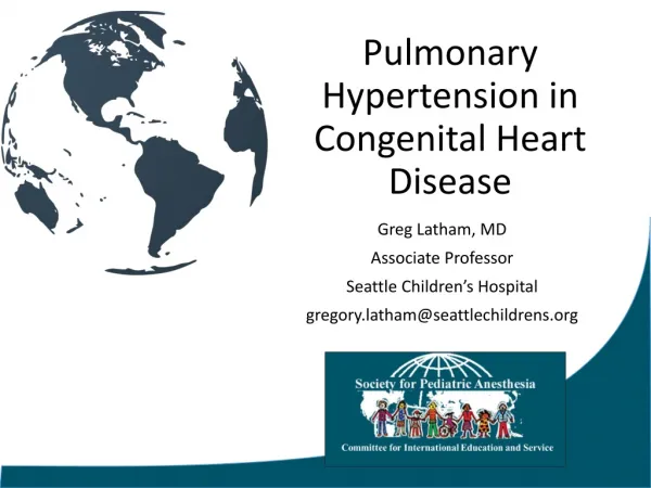 Pulmonary Hypertension in Congenital Heart Disease
