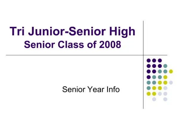 Tri Junior-Senior High Senior Class of 2008