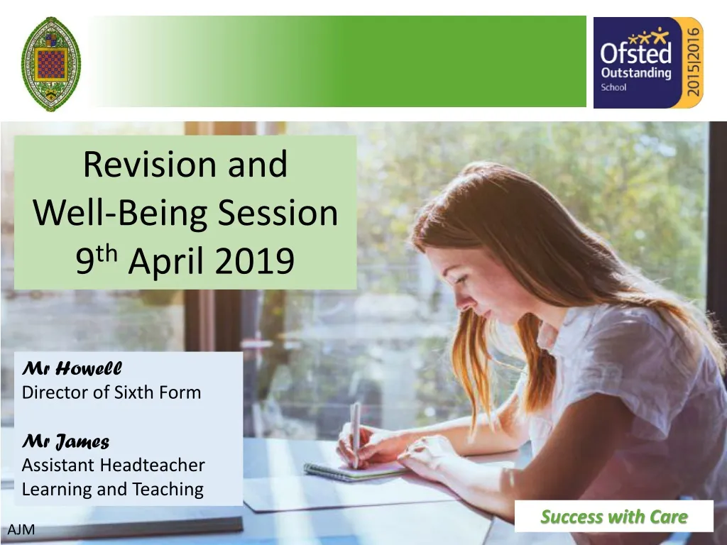 revision and well being session 9 th april 2019