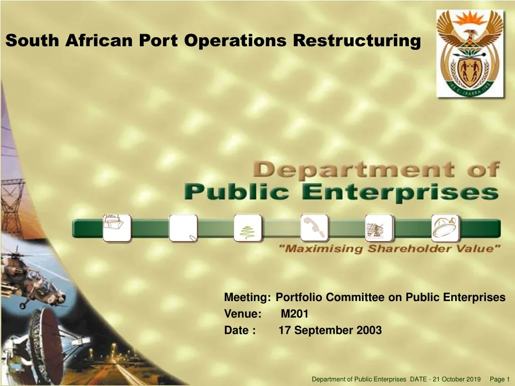 south african port operations restructuring