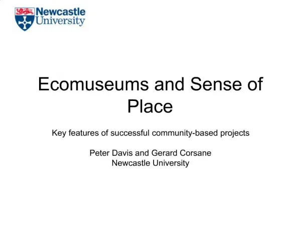 Ecomuseums and Sense of Place