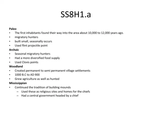 SS8H1.a