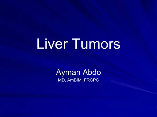 Liver Tumors