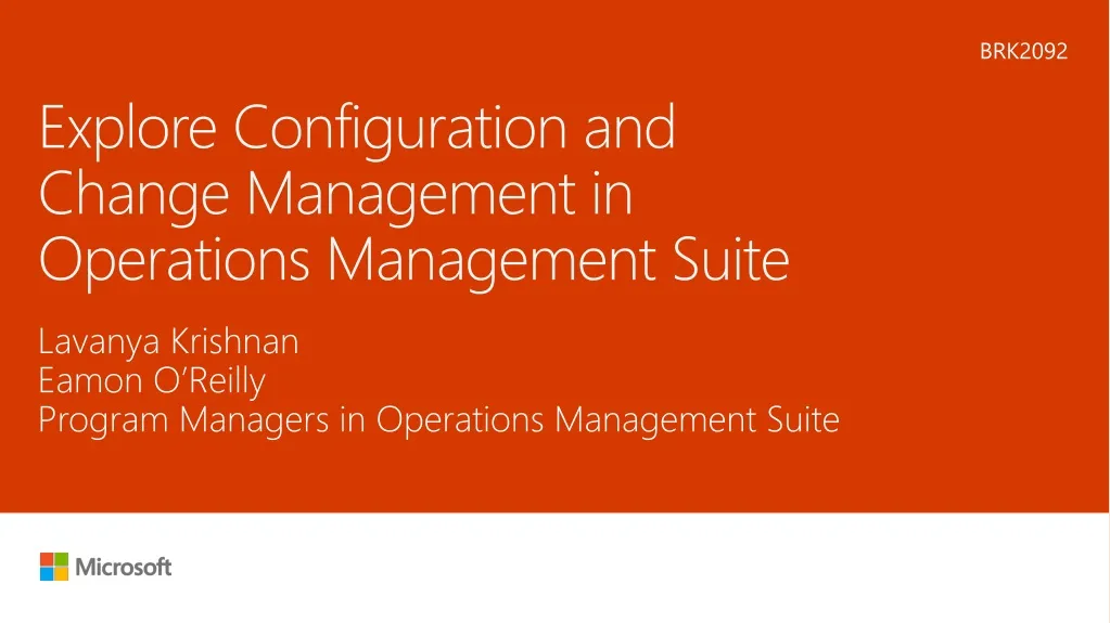 explore configuration and change management in operations management suite