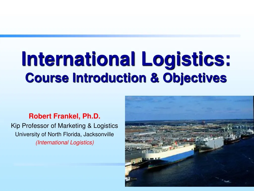 international logistics course introduction