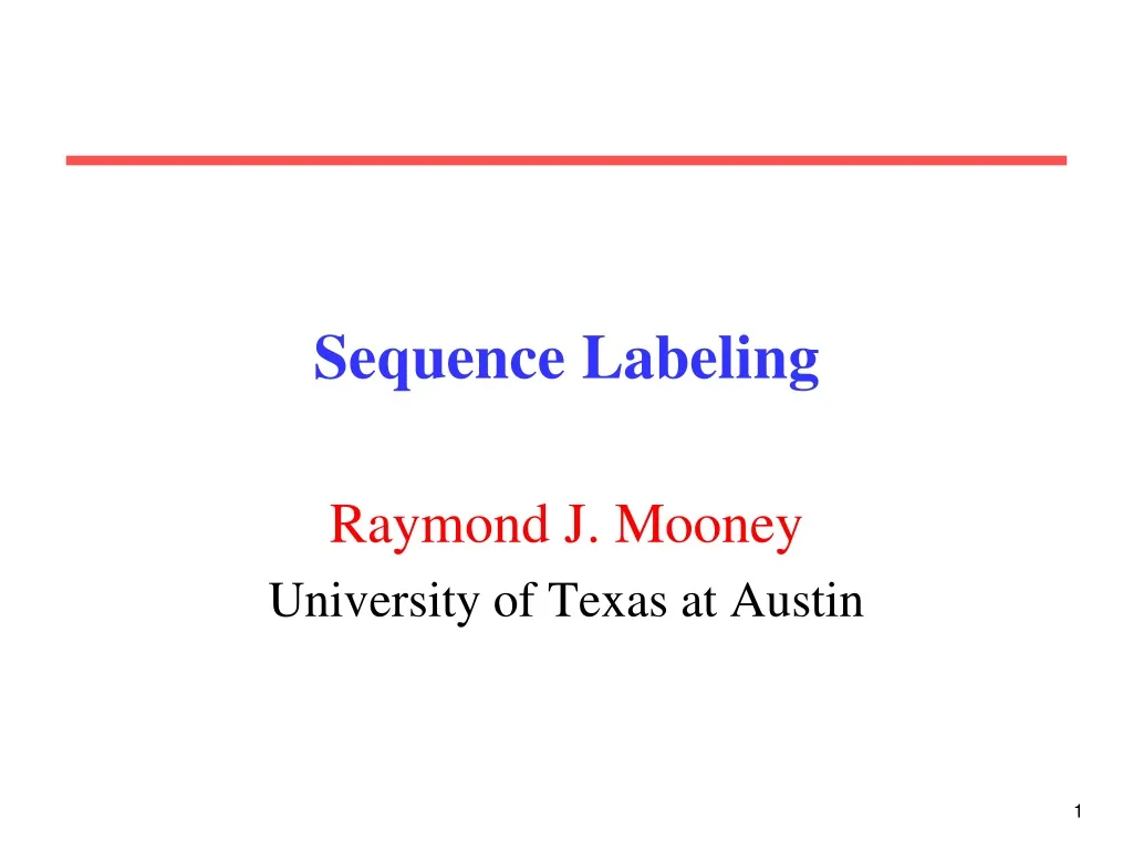 sequence labeling