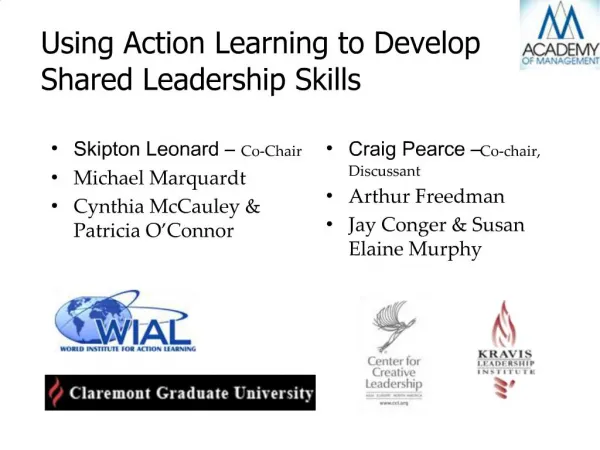 Using Action Learning to Develop Shared Leadership Skills
