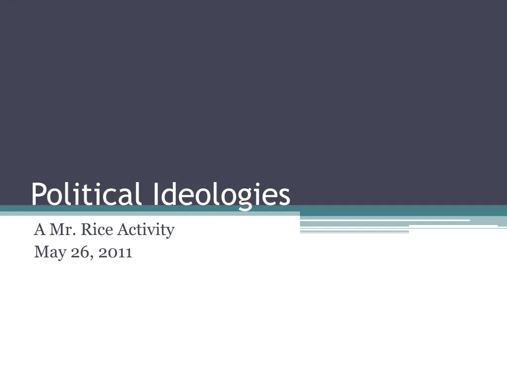 political ideologies