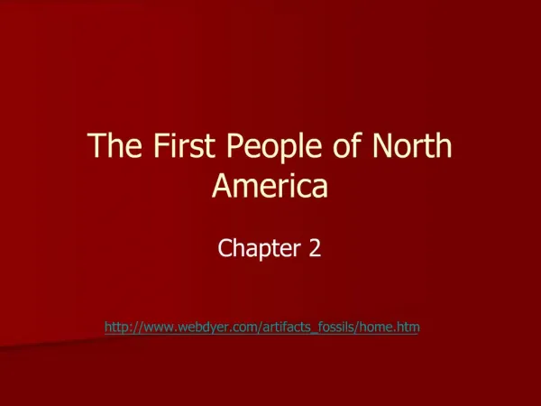 The First People of North America
