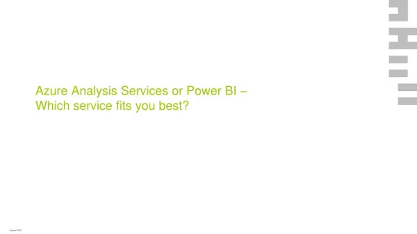 Azure Analysis Services or Power BI – Which service fits you best?
