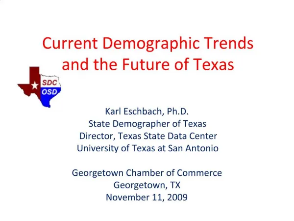 Current Demographic Trends and the Future of Texas