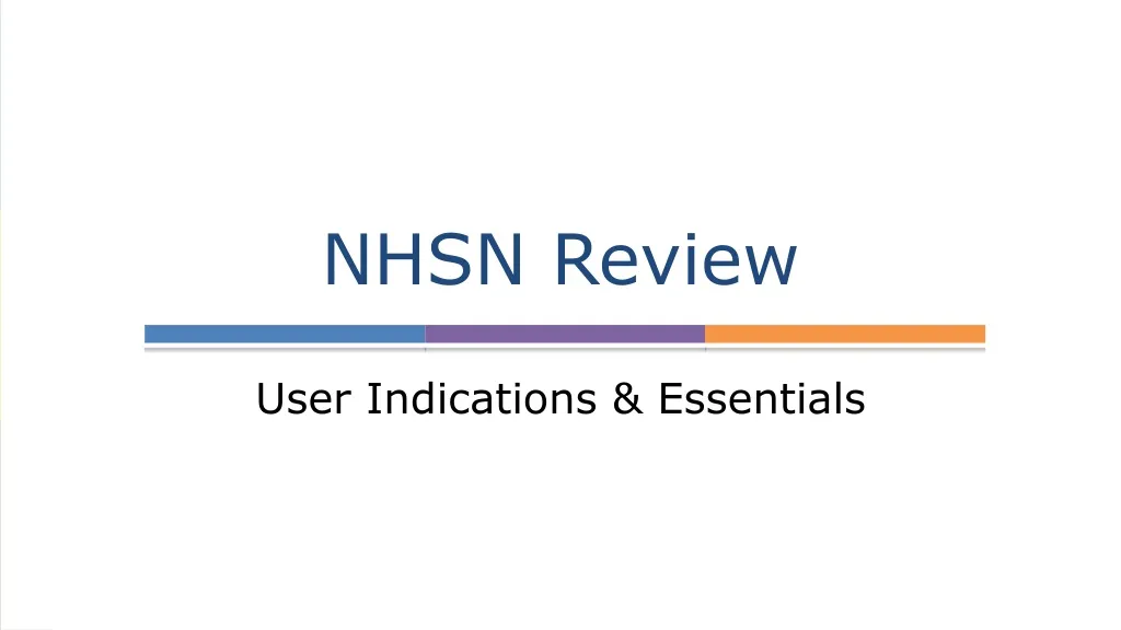 nhsn review