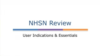 NHSN Review - slide 1