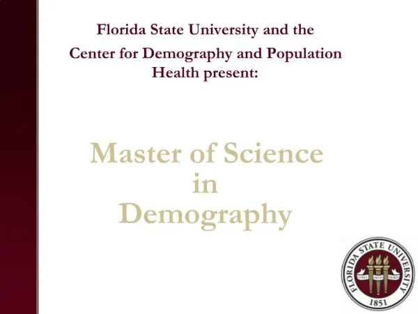 Master of Science in Demography