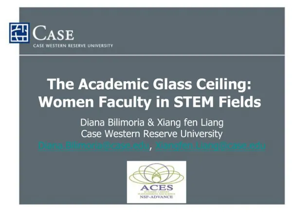 The Academic Glass Ceiling: Women Faculty in STEM Fields