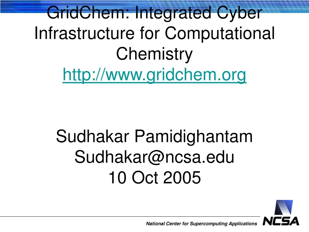 gridchem integrated cyber infrastructure