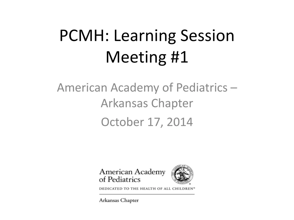 pcmh learning session meeting 1