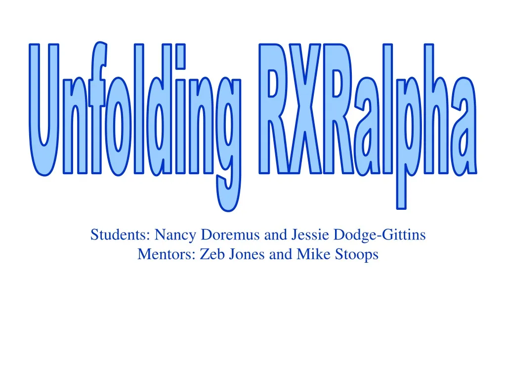 unfolding rxralpha