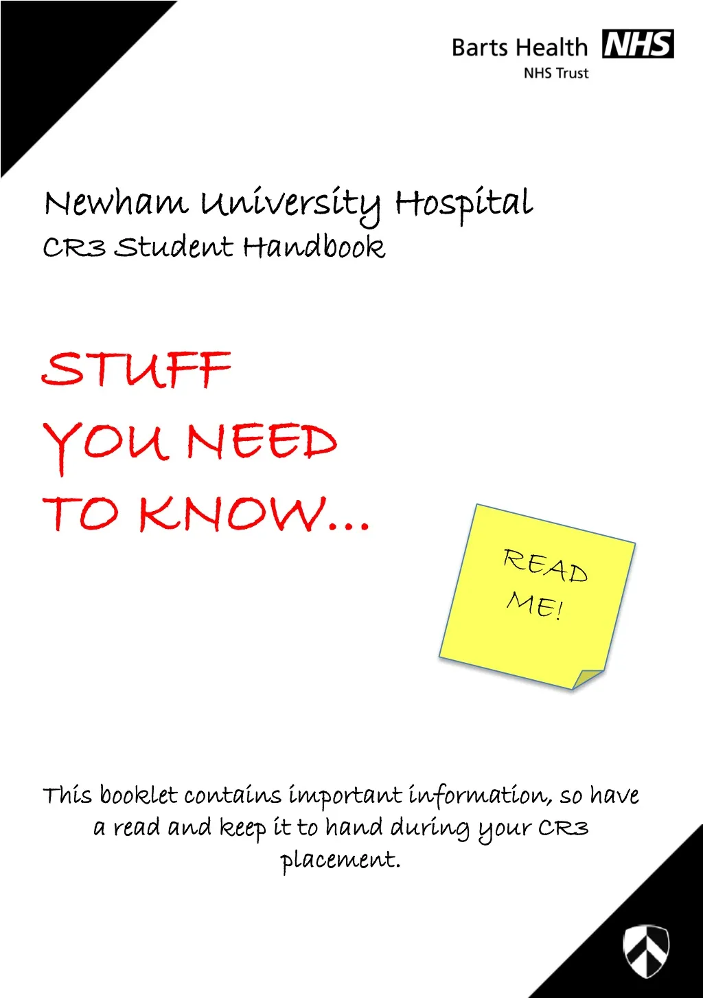 newham university hospital cr3 student handbook