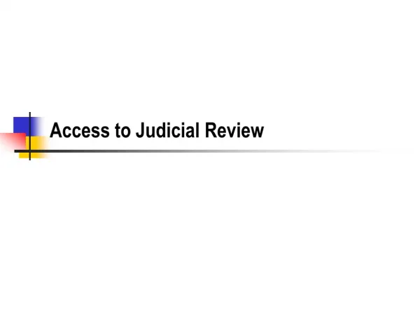Access to Judicial Review