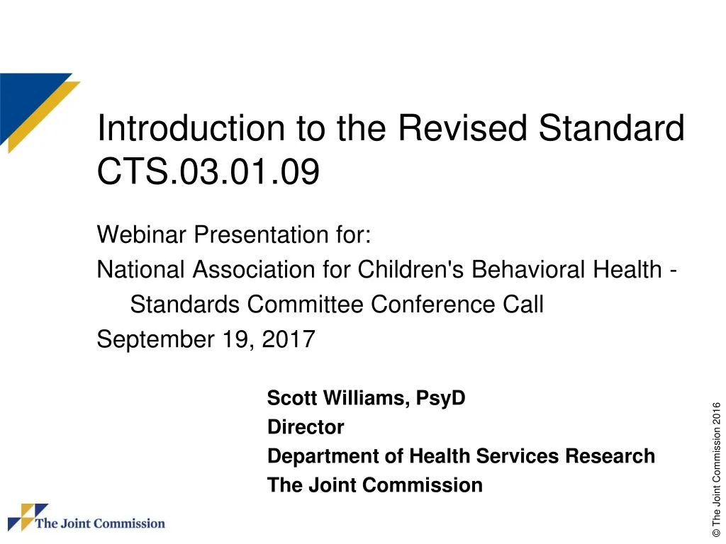 introduction to the revised standard cts 03 01 09