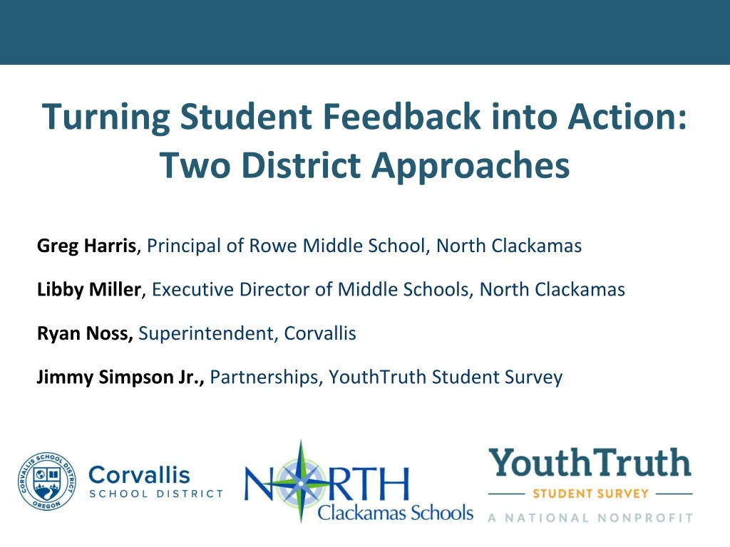 turning student feedback into action two district