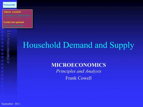 Household Demand and Supply